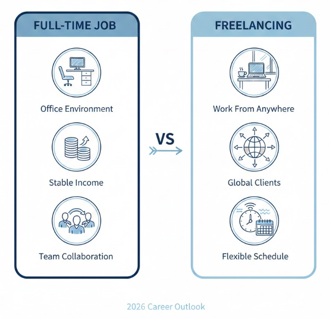 Freelancing vs Full-Time Job — Which Makes More Sense in 2026?
