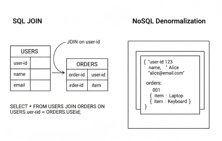 SQL JOIN vs NoSQL Denormalization: How Modern Apps Store Data